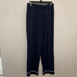Cozy Earth Navy Women's Pajama Pants with White Accent